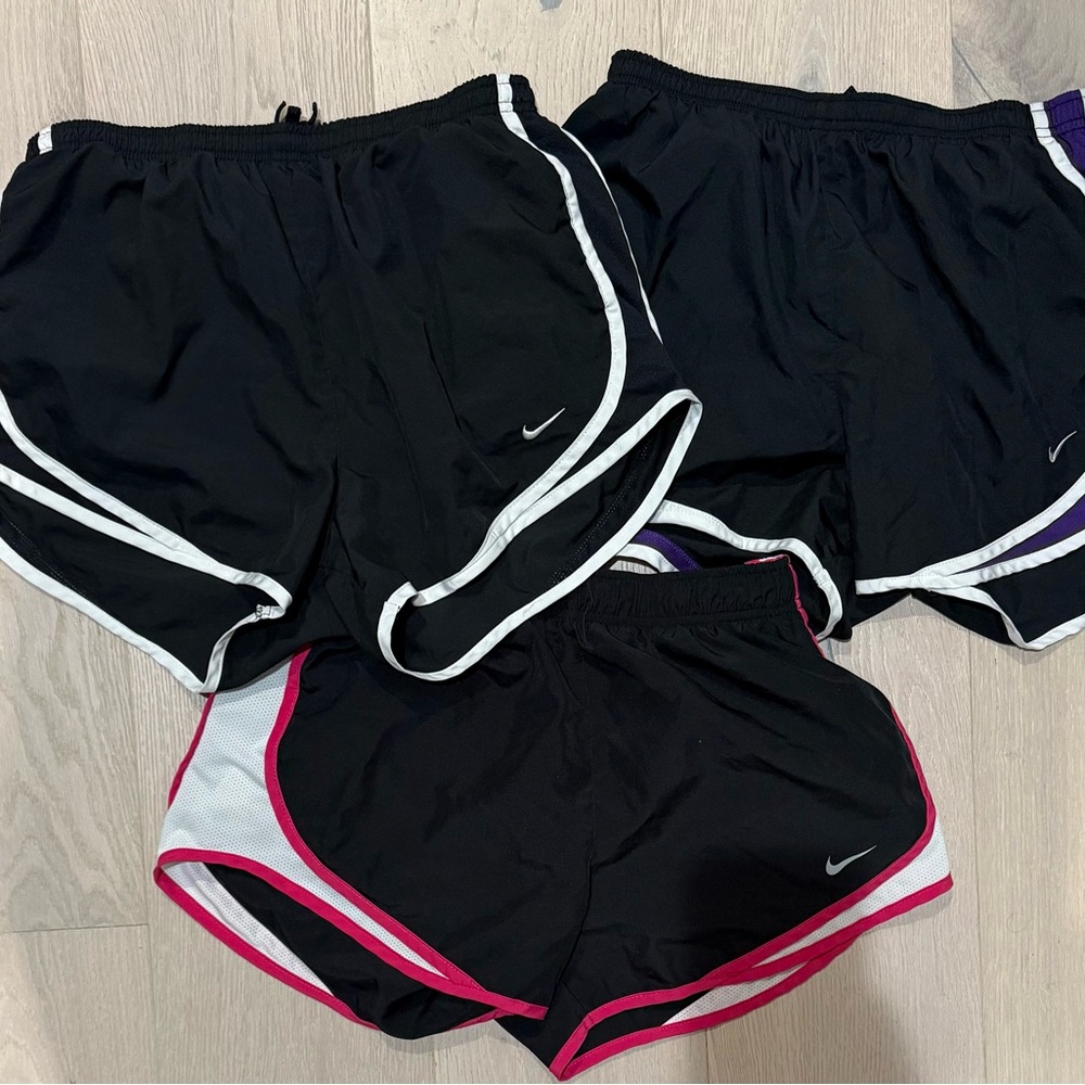 Pack of 3 Nike Women's Black Athletic Shorts